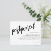 Huwelijksuitstel Aankondigingskaart (Staand voorkant)