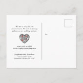 Huwelijksuitstel Foto-update QR-code-script Aankondigingskaart (Achterkant)