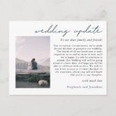 Huwelijksuitstel Foto-update QR-code-script Aankondigingskaart (Voorkant)