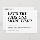 Huwelijksuitstel Wijziging van datum nog een keer Aankondigingskaart (Voorkant / Achterkant)