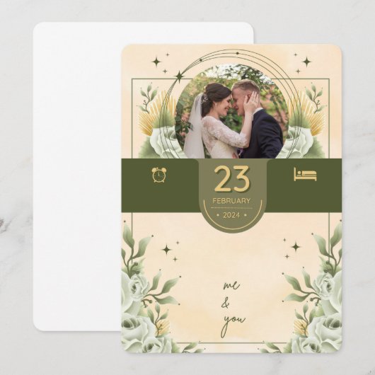 huwelijksuitvinding kaart (Voorkant / Achterkant)