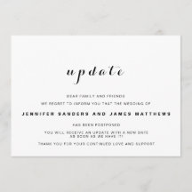 Huwelijksupdate Uitstel Aankondiging