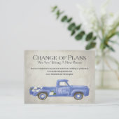 Huwelijksverandering van plannen uitgesteld Blue T Briefkaart (Staand voorkant)