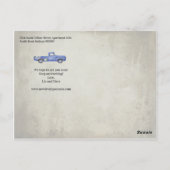 Huwelijksverandering van plannen uitgesteld Blue T Briefkaart (Achterkant)