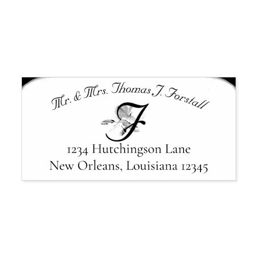 Huwelijksvereniging bruiloft monogram  zelfinktende stempel (Design)