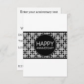 Huwelijksverjaardag (cinderStripe) Kaart (Voorkant / Achterkant)