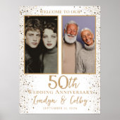 Huwelijksverjaardag foto collage welkom poster (Voorkant)
