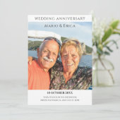 Huwelijksverjaardag foto modern eenvoudig kaart (Staand voorkant)