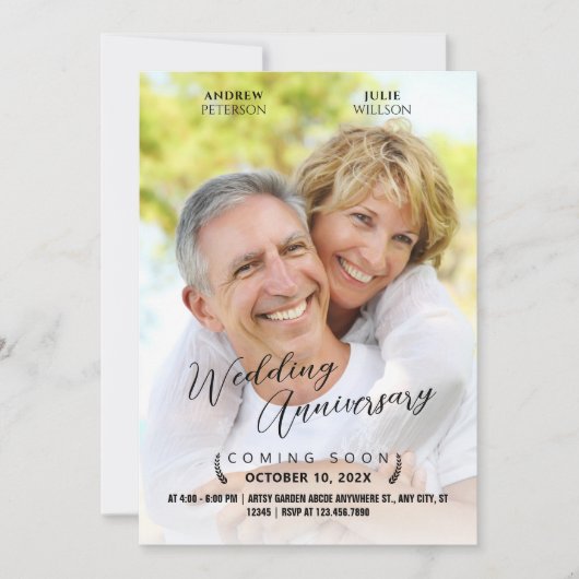 Huwelijksverjaardag fotofilm film poster kaart (Voorkant)