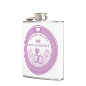 Huwelijksverjaardag Lace look verander het jaar Heupfles (Links)