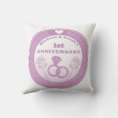 Huwelijksverjaardag Lace look verander het jaar Kussen (Achterkant)