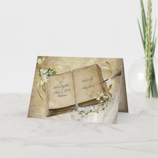 huwelijksverjaardagboek met namen kaart (Voorkant)