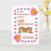Huwelijksverjaardagskaart - 10e - voeten kaart (Gele Bloem)