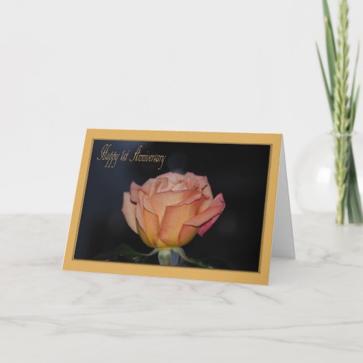 Huwelijksverjaardagskaart 1 jaar kaart (Voorkant)