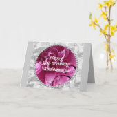 Huwelijksverjaardagskaart 30 jaar, Parels & Roze F Kaart (Gele Bloem)