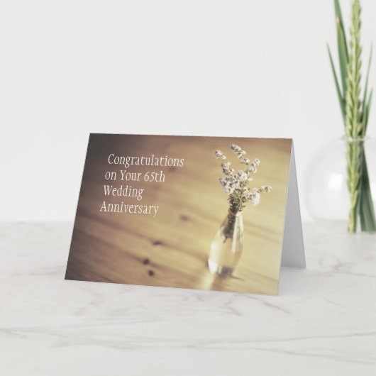 Huwelijksverjaardagskaart 65 jaar kaart (Voorkant)