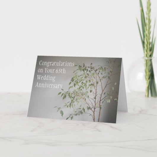 Huwelijksverjaardagskaart 65 jaar kaart (Voorkant)