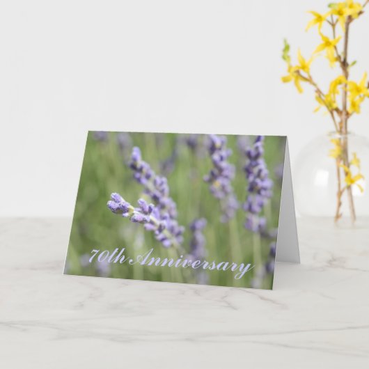 Huwelijksverjaardagskaart 70 jaar kaart (Gele Bloem)