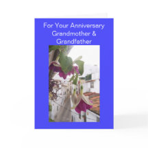 Huwelijksverjaardagskaart Grootouders Bloem