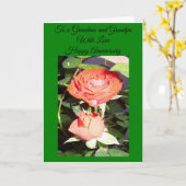 Huwelijksverjaardagskaart Grootouders Rood Roos Kaart (Gele Bloem)