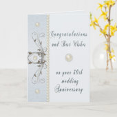Huwelijksverjaardagskaart voor de dertigste verjaa kaart (Gele Bloem)