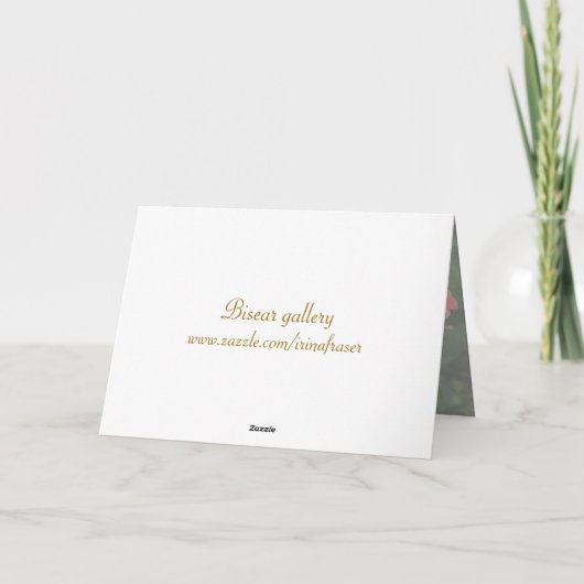 Huwelijksverjaardagskaart voor vrouw - roos met da kaart (Achterkant)