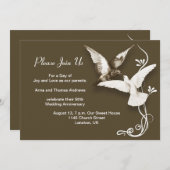 huwelijksverjaardagsuitnodigingen kaart (Voorkant / Achterkant)