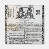 huwelijksverklaring Frederick V Magneet (Voorkant)