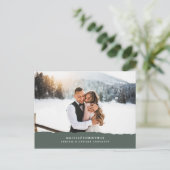 huwelijksverklaring met kerstcadeau briefkaart (Staand voorkant)