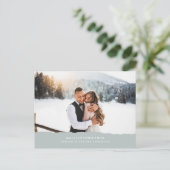 huwelijksverklaring met kerstcadeau briefkaart (Staand voorkant)