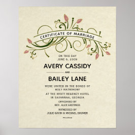 huwelijksverklaring poster