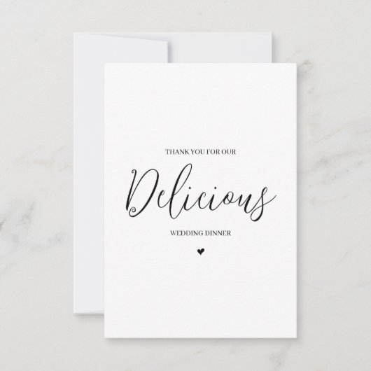 Huwelijksverkoper Dank u kaart- Cateraar Bedankkaart (Voorkant)