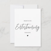 Huwelijksverkoper Dank u kaart- DJ / Band Bedankkaart (Voorkant)