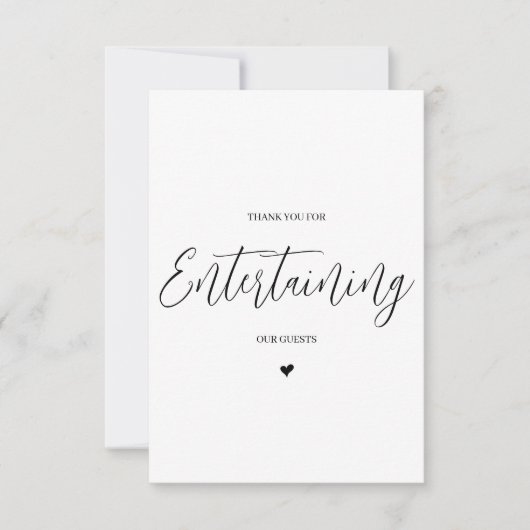 Huwelijksverkoper Dank u kaart- DJ / Band Bedankkaart (Voorkant)