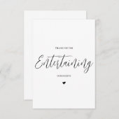 Huwelijksverkoper Dank u kaart- DJ / Band Bedankkaart (Voorkant / Achterkant)