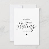 Huwelijksverkoper Dank u kaart- Locatie Bedankkaart (Voorkant)