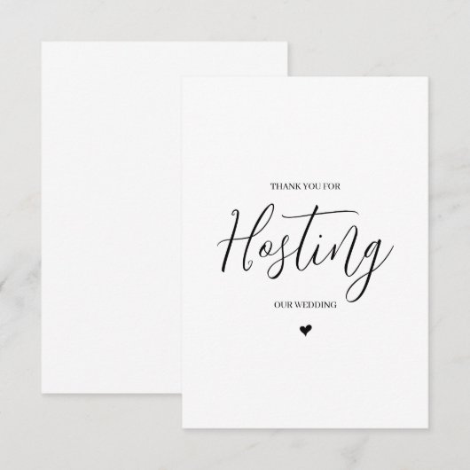 Huwelijksverkoper Dank u kaart- Locatie Bedankkaart (Voorkant / Achterkant)