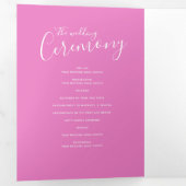 Huwelijksvernieuwing ceremonie programma roze prog (Binnenzijde eerst)