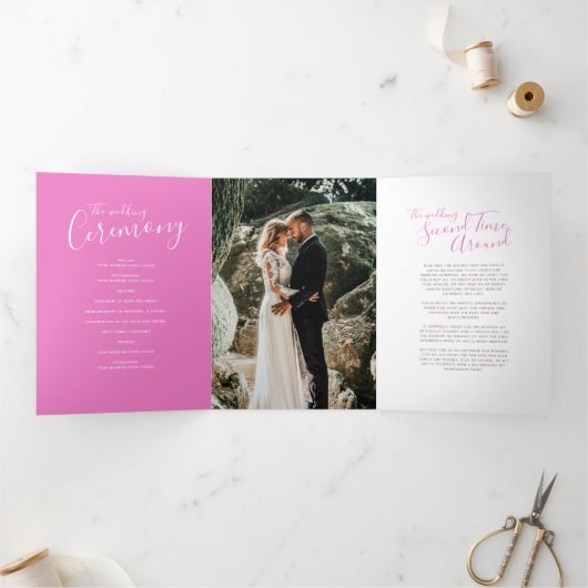 Huwelijksvernieuwing ceremonie programma roze prog (Binnen)