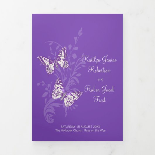 Huwelijksvernieuwing programma paarse vlinders (Cover)