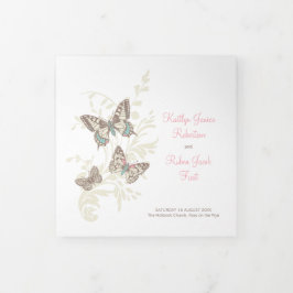 Huwelijksvernieuwing programma roze bruine vlinder