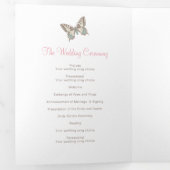 Huwelijksvernieuwing programma roze bruine vlinder (Binnenzijde eerst)