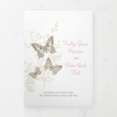 Huwelijksvernieuwing programma roze bruine vlinder (Cover)