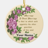 Huwelijksvers custom huwelijksornament keramisch ornament (Voorkant)