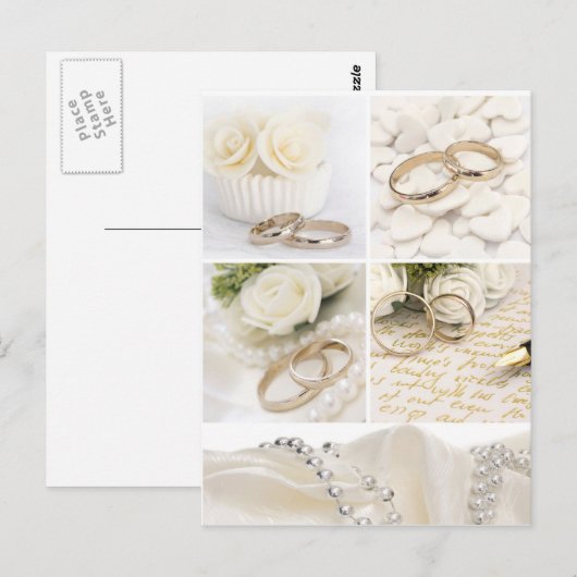 huwelijksversiering briefkaart (Voorkant / Achterkant)