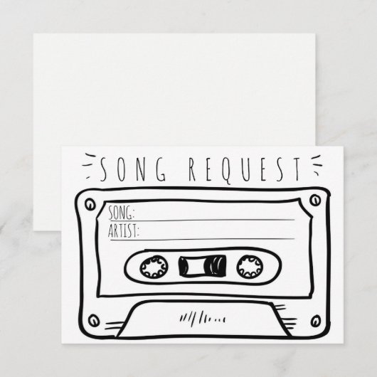 Huwelijksverzoek RSVP invoegen kaart Cassettes (Voorkant / Achterkant)