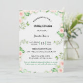 Huwelijksviering uitnodigen kaart (Staand voorkant)