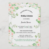 Huwelijksviering uitnodigen kaart (Voorkant / Achterkant)