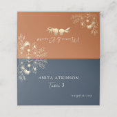 Huwelijksvoedselkeuze Plaatskaartje (Buitenkant ongevouwen)