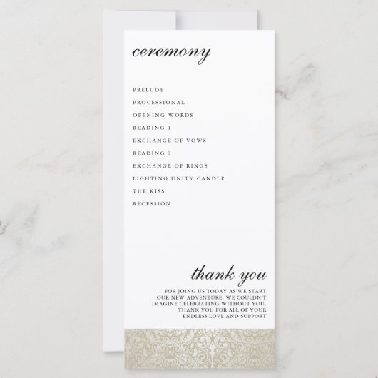 Huwelijksvoltrekking Tuin Bijen Programma (Achterkant)